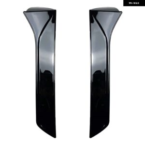 SEAT LEON 5F FR MK3 MK3.5 2013-2021 リアウィンドウ トリム テールゲートサイド スポイラー ウィング トランク 蓋エッジ フラップ シェード カバー - Glossy Black