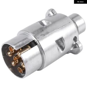 トレーラーアクセサリー 4個 - 7ピン トレーラープラグ 12V RV ソケット牽引バー牽引 7ピン 金属トレーラーコネクタ - Silver
