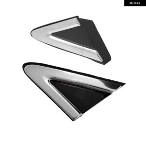 車反転ミラー 三角プレート トリム キャデラック XTS 2013-2019 カーアクセサリー - Black Silver Right