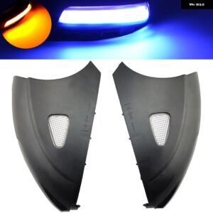 1ペア VW シャラン 2012-2015 VW ティグアン 2008-2016 ダイナミックライトサイドミラー ウィンカー バックミラー LED リピーターランプ - Blue-Yellow