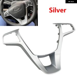 オーディオ ラジオ スイッチ ボタン フレーム LADA ВАЗ VESTA SPORT 2015-2022 ステアリング ホイール コントロール ボタン カバー - silver frame
