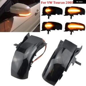 サイドランプペア矢印ミラー インジケーター ダイナミックウインカー VW TOURAN 1T1 1T2 2003-2009 LED ウィンカーライト - 2PCS Yellow Light