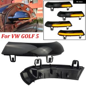 1ペア ダイナミック LED ウィンカーライト サイド ウイング ミラー インジケータ VW パサート B6-TYP 3C 2005-2010 VW シャラン 2003-2010 - Yellow