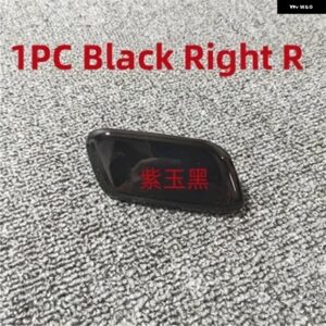 フロント バンパー ヘッドライト ウォッシャースプレーノズルカバー キャップインフィニティ Q50 2014-2017 - 1 PC Right Black