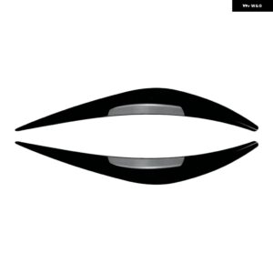 ヘッドライト アイブロウ トリム インフィニティ Q50 2014-21-2023 ヘッドランプ ライトカバー 眉 ヘッドランプ - Glossy black