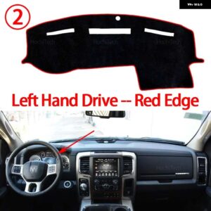 インナー ダッシュボード カバー ダッシュマットカーペットサンシェード ボードダッシュマット RAM ピックアップ 1500 2500 3500 DS DJ D2 2009-2018 - Red Edge