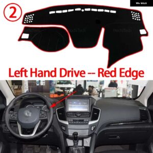 ダッシュボード カバー パッド AEOLUS AX7 2015-2018 2016 2017 カーアクセサリー ダッシュボード サンシェード ANTO-UV カーペット - Left Hand Drive Red