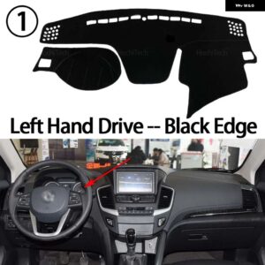 ダッシュボード カバー パッド AEOLUS AX7 2015-2018 2016 2017 カーアクセサリー ダッシュボード サンシェード ANTO-UV カーペット - Left Hand Black