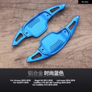 合金 ステアリングホイール シフト パドル シフター オートアクセサリービュイックヴェラーノリーガル GS ラクロス キャデラック CT6 XT5 GL8 - Blue