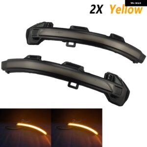 VW パサート B8 2015-19 LED ウインカー ダイナミックウィンカー ライトサイドバックミラー ライト - Yellow