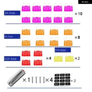 32V 75A 車ボートヒューズ ボックス ブラケット 12 ファッションヒューズリレー ボックス カバー 部品アクセサリー車 ボート トラック タグボート - As Shown