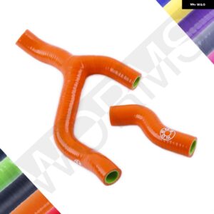 KTM 250 350 SXF 250 350 XC-F 2011-2015 シリコン ラジエーター クーラント Y ホースキット パイプ 2012 2013 2014 - Orange