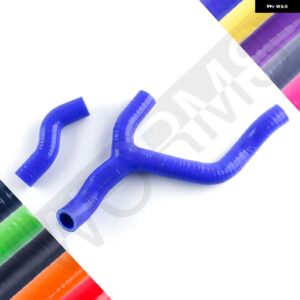 KTM 250 350 SXF 250 350 XC-F 2011-2015 シリコン ラジエーター クーラント Y ホースキット パイプ 2012 2013 2014 - Blue