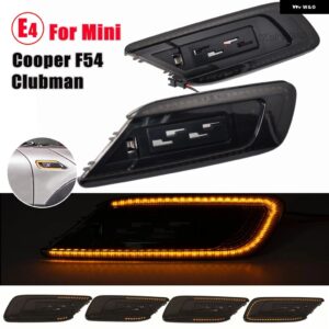 LED ダイナミックサイドマーカー インジケーター ウインカーライト ウィンカー 2015-20 ミニクーパー F54 クラブマン 2015-2021 - Dynamic Smoked Black