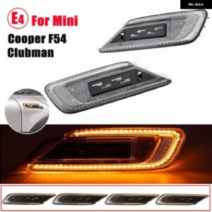 LED ダイナミックサイドマーカー インジケーター ウインカーライト ウィンカー 2015-20 ミニクーパー F54 クラブマン 2015-2021 - Dynamic Crystal
