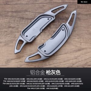 合金 ステアリングホイール シフト パドル シフター オートアクセサリー AMG A35/45 A35L CLA 35/45 C43/63 E43/53/63 S63/65 - GRAY