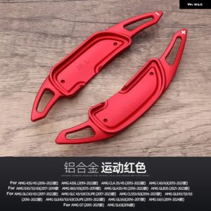 合金 ステアリングホイール シフト パドル シフター オートアクセサリー AMG A35/45 A35L CLA 35/45 C43/63 E43/53/63 S63/65 - Red