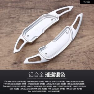 合金 ステアリングホイール シフト パドル シフター オートアクセサリー AMG A35/45 A35L CLA 35/45 C43/63 E43/53/63 S63/65 - sliver