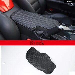 シボレー コルベット C6 2005-2013 レザー ブラック カーシート アームレスト センター コンソール ボックス カバー カーアクセサリー - black