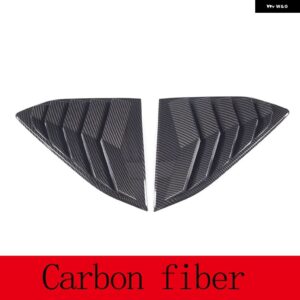 シボレー コルベット C8 ストリングレイ Z51 Z06 2020-23 ABS ブラック カーリアウィンドウ トライアングルシャッターデフレクター - carbon fiber