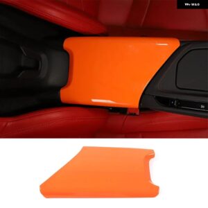 ABSカーボン シボレー コルベット C8 スティングレイ Z51 Z06 2020-2023 車用センター アームレスト ボックス カバー カーアクセサリー - Orange