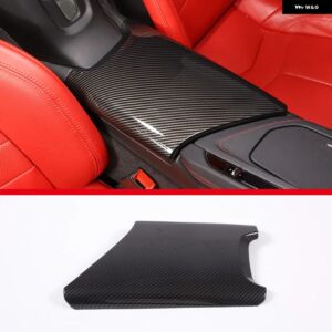 ABSカーボン シボレー コルベット C8 スティングレイ Z51 Z06 2020-2023 車用センター アームレスト ボックス カバー カーアクセサリー - carbon fiber
