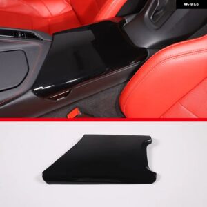 ABSカーボン シボレー コルベット C8 スティングレイ Z51 Z06 2020-2023 車用センター アームレスト ボックス カバー カーアクセサリー - black