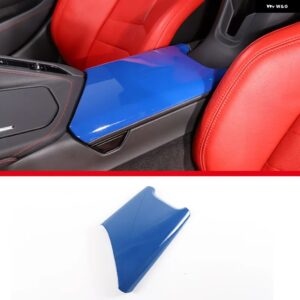 ABSカーボン シボレー コルベット C8 スティングレイ Z51 Z06 2020-2023 車用センター アームレスト ボックス カバー カーアクセサリー - blue