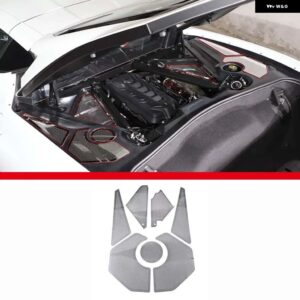 シボレー コルベット C8 スティングレイ Z51 Z06 2020-2023 ステンレス 製 エンジン ルーム サイド パネル カバー トリム - 7pcs Silver