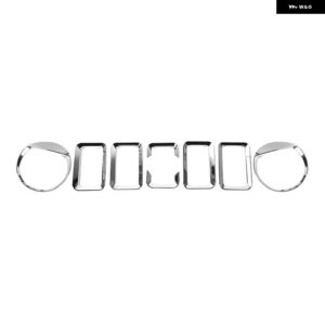 車用フロント グリル ヘッドライト デコレーション カバー ステッカー キット SUI JIMNY 2019 - 22 カー スタイリング アクセサリー - B Chrome set