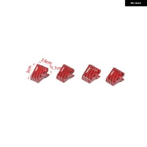 ABS 車用ウィンドウリフトスイッチ ボタン 拡張デコレーションカバー ステッカー SUI JIMNY 2019-2024年以降内装アクセサリー - red carbon fiber