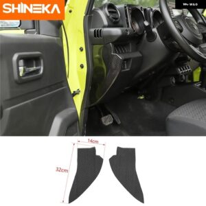 インテリア カーボンカーセンター コンソール サイドデコレーションストリップカバー トリム ステッカー SUI JIMNY 2019+アクセサリー - White