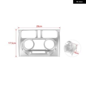 車用 エアコン コントロール パネル デコレーションカバー SUI JIMNY 2019 - 23以降 インテリア アクセサリー - Manual Silver