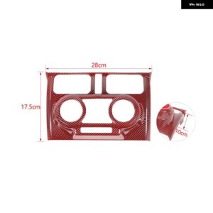 車用 エアコン コントロール パネル デコレーションカバー SUI JIMNY 2019 - 23以降 インテリア アクセサリー - Manual Red Carbon
