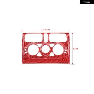車用 エアコン コントロール パネル デコレーションカバー SUI JIMNY 2019 - 23以降 インテリア アクセサリー - Automatic Red Carbon