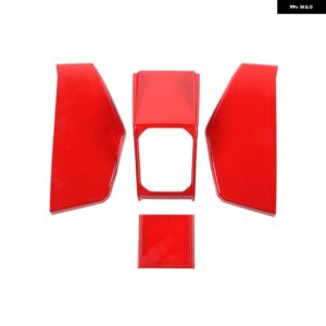 ABSカーボン ギア シフト パネル デコレーションカバー SUI JIMNY JB74 2019 - 24以降 インテリア アクセサリー - red