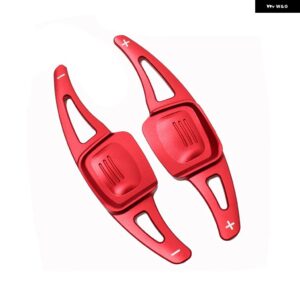 VW ゴルフ 8 MK8 R GTI R ライン アクセサリー 2020 2021 2022 アルミ製 カー ステアリングホイール シフト パドルエクステンション 2個 - Red