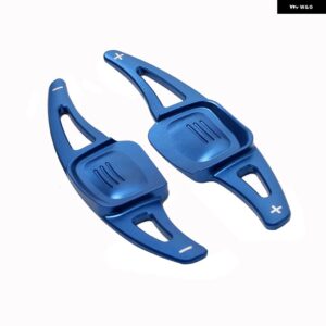 VW ゴルフ 8 MK8 R GTI R ライン アクセサリー 2020 2021 2022 アルミ製 カー ステアリングホイール シフト パドルエクステンション 2個 - Blue