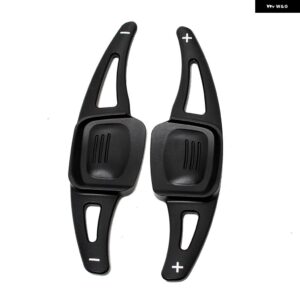 VW ゴルフ 8 MK8 R GTI R ライン アクセサリー 2020 2021 2022 アルミ製 カー ステアリングホイール シフト パドルエクステンション 2個 - black
