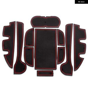 ゲートスロット パッド インテリア ドア パッド /カップ トヨタ カムリ アクセサリー 2012 - 15 滑り止めマット 赤/青/白マット - Red