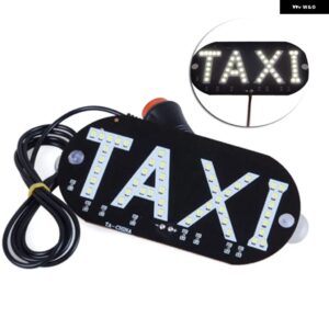 12VタクシーLED車 フロントガラス キャブ インジケーター ランプサイン45LED フロントガラス ライトランプ - WHITE