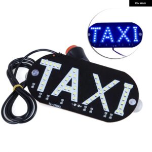 12VタクシーLED車 フロントガラス キャブ インジケーター ランプサイン45LED フロントガラス ライトランプ - Blue