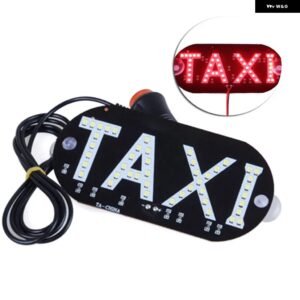 12VタクシーLED車 フロントガラス キャブ インジケーター ランプサイン45LED フロントガラス ライトランプ - Red