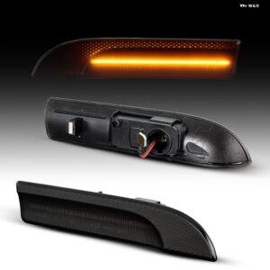 2個 LED ダイナミック アンバー サイドマーカー ウィンカーライト ポルシェ パナメーラ 970 シャーシ G1 フェイスリフト前 カー スタイリング - Smoke lens