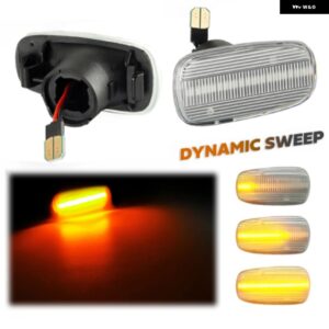 LEDウィンカーウィンカー インジケーター ライト トヨタ ランドクルーザー 200 プラド 120 アルテッツァ ウィッシュ WILL サイファ VS プリウス 2 RAV4 クラ - Silver LENS