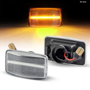 2個 LED サイド マーカーライト レクサス LS400 トヨタ ランドクルーザー プラド カローラ セリカ カリーナ スターレット MR2 ウィンカー アンバー ランプ - Clear Lens