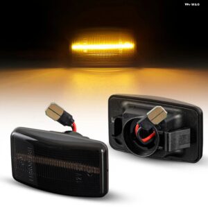 2個 LED サイド マーカーライト レクサス LS400 トヨタ ランドクルーザー プラド カローラ セリカ カリーナ スターレット MR2 ウィンカー アンバー ランプ - Smoke lens