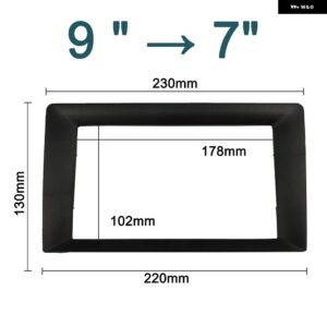 汎用 カー ラジオ フレーム 9インチ 10.1インチ 7インチ ステレオ DVDプレーヤーサラウンド パネル エレクトロニクスGPSナビゲーションフェイシア ベゼル - 9 inch to 7 inch