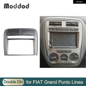 カー ラジオ フェイシア フィアット グランドプント リネア 2005-2009 左ホイール ステレオ パネル ダッシュ マウント キット 取り付け フレーム ベゼル - 173x98mm