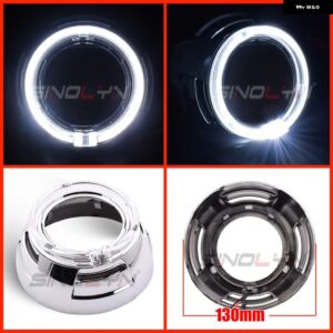 SINOLYN プロジェクター ベゼル LED エンジェルアイズ シュラウド HELLA/KOITO Q5 レンズ 3.0インチ カバー バイ キセノン ヘッドライト レンズ DRL ベゼル - A shrouds